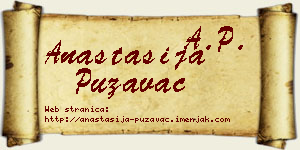 Anastasija Puzavac vizit kartica